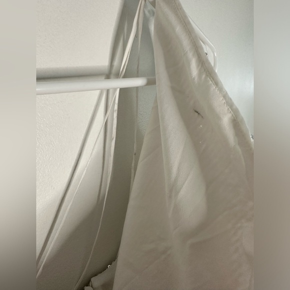 Anthropologie Zunilda Gutierrez Lincoln One-Shoulder Sequin Jumpsuit Silver - Picture 10 of 10